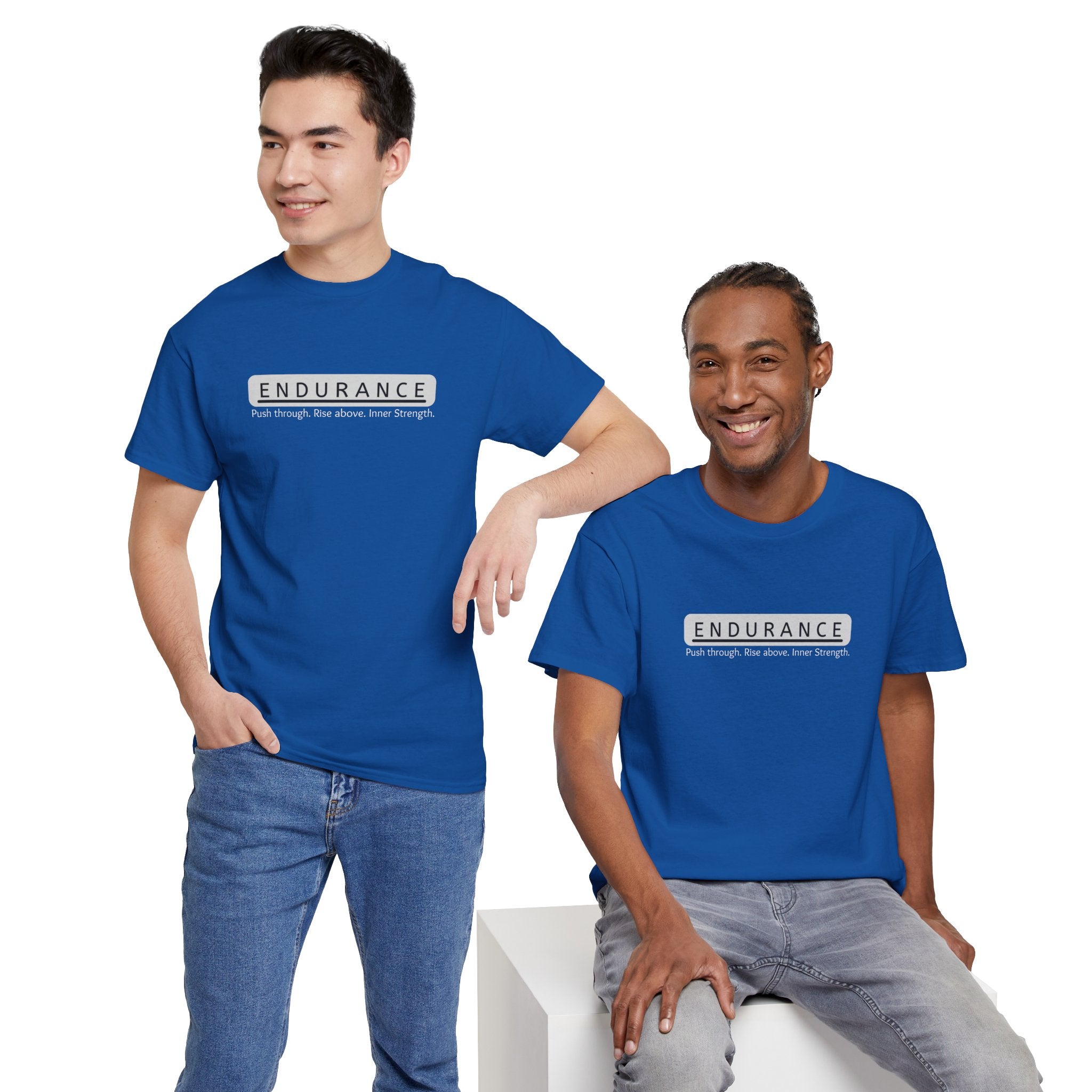 Inspirational Unisex Heavy Cotton Tee - 'Endurance' Motivational Shirt