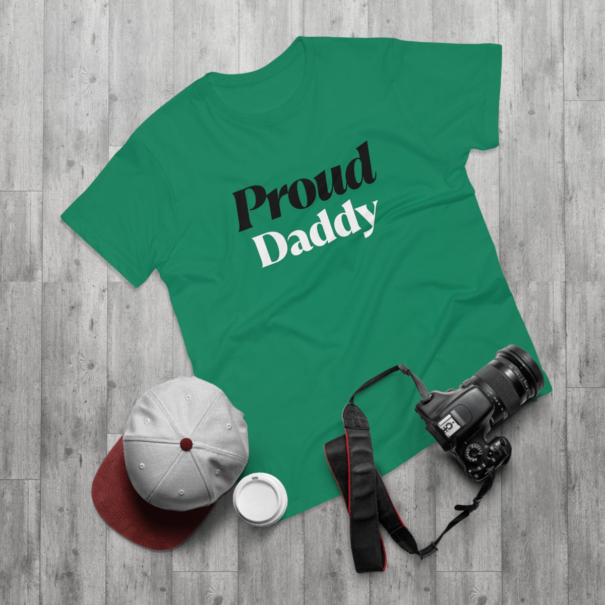 Proud Daddy T-Shirt — Bold Two-Tone Typography Tee for New & Expecting Dads
