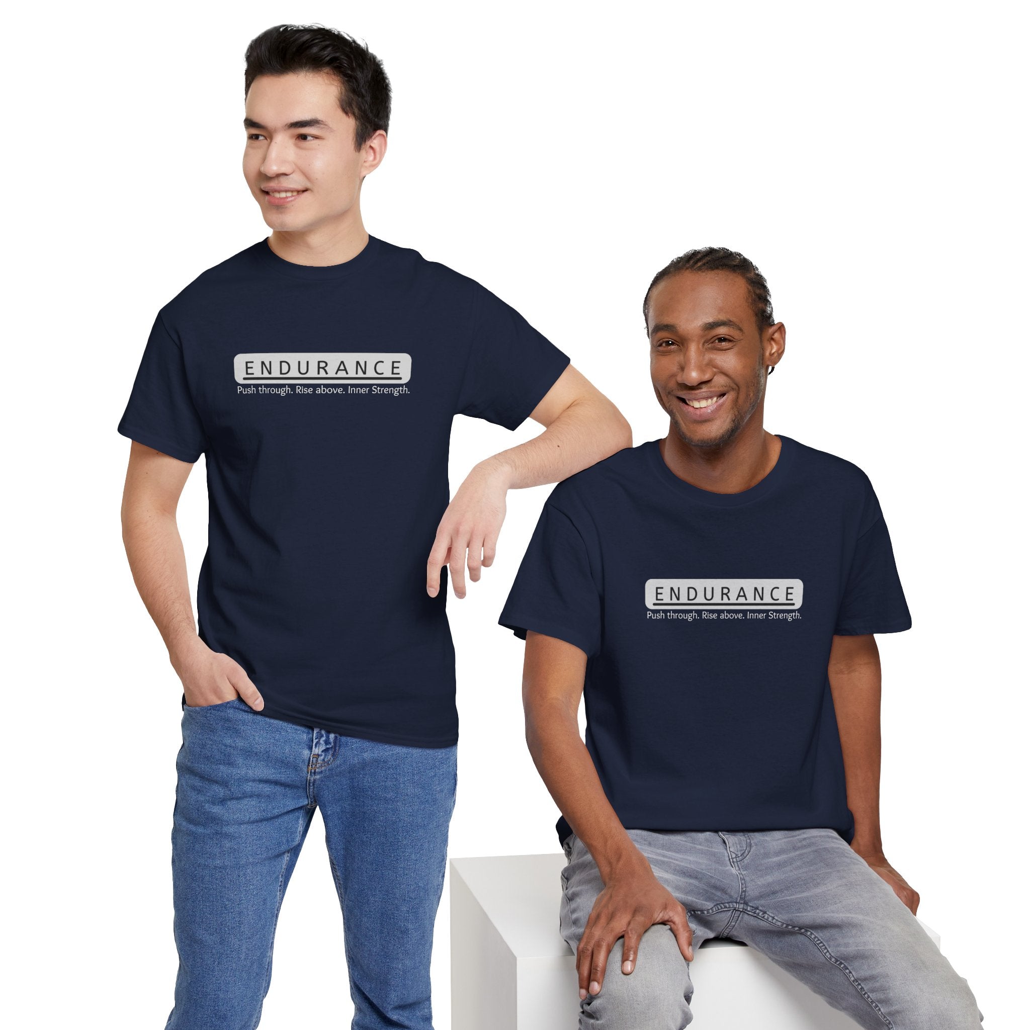 Inspirational Unisex Heavy Cotton Tee - 'Endurance' Motivational Shirt