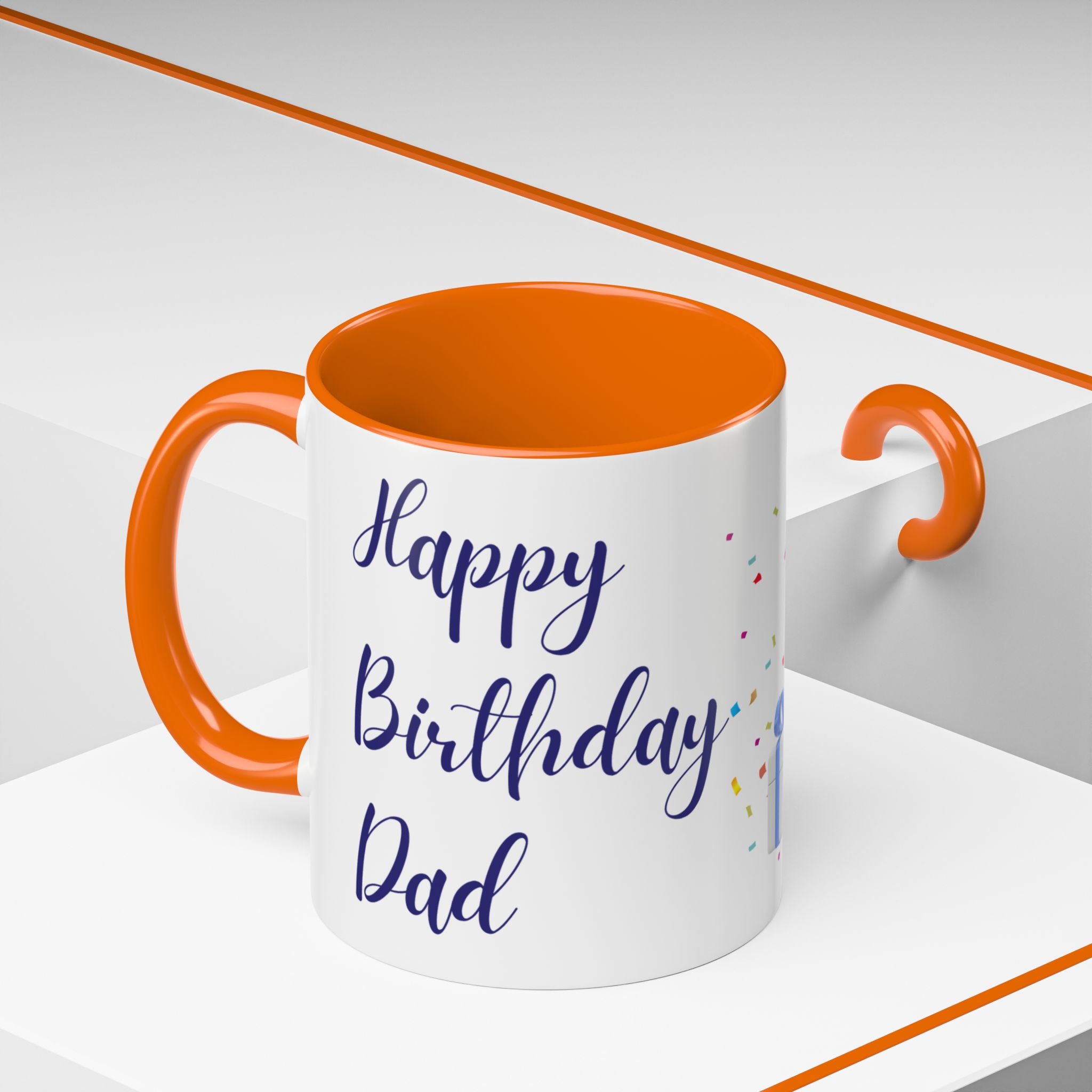 Happy Birthday Dad - Accent Coffee Mug