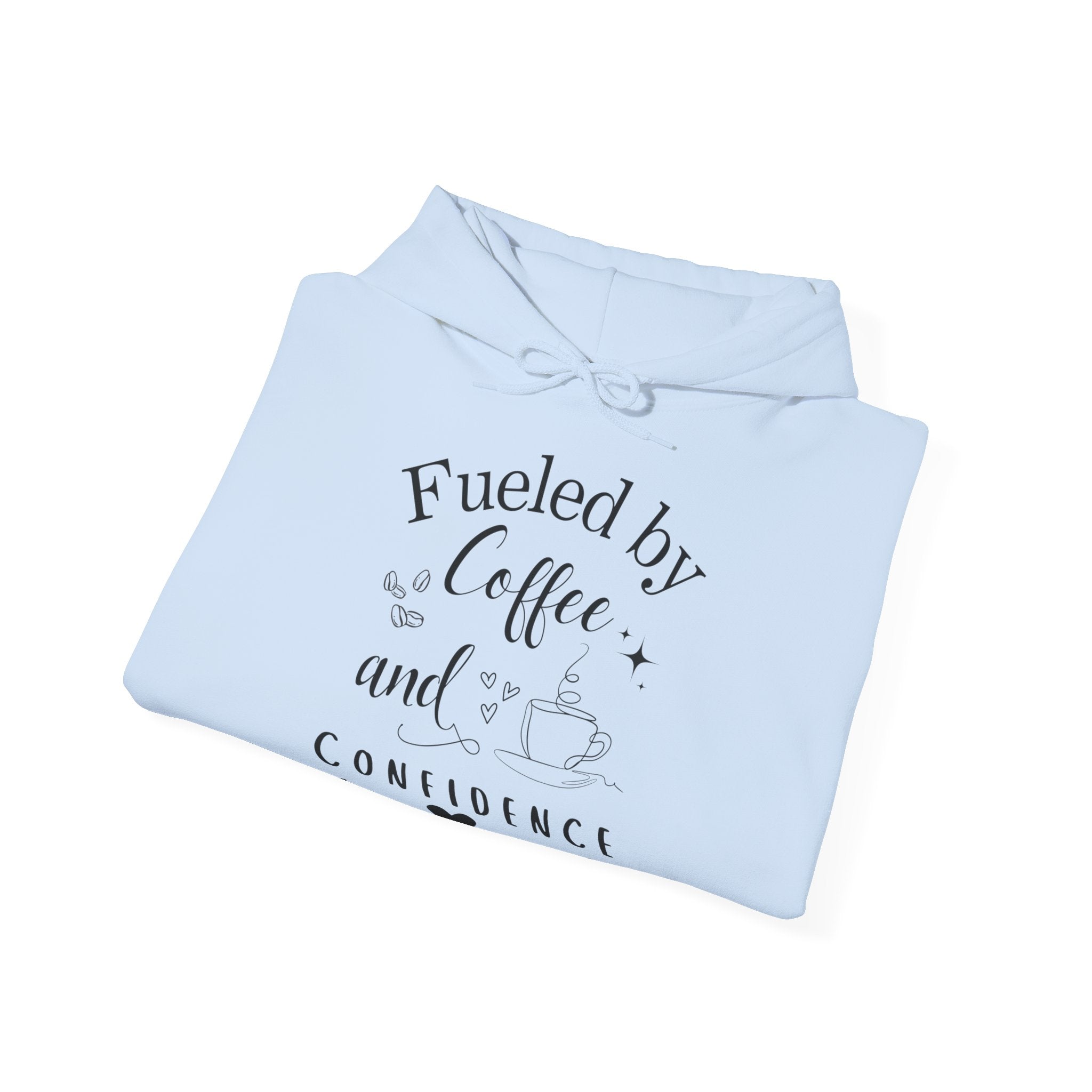 Coffee and Confidence Unisex Hoodie, Gift for Coffee Lovers, Inspirational Apparel, Motivational Fashion, Warm Layer