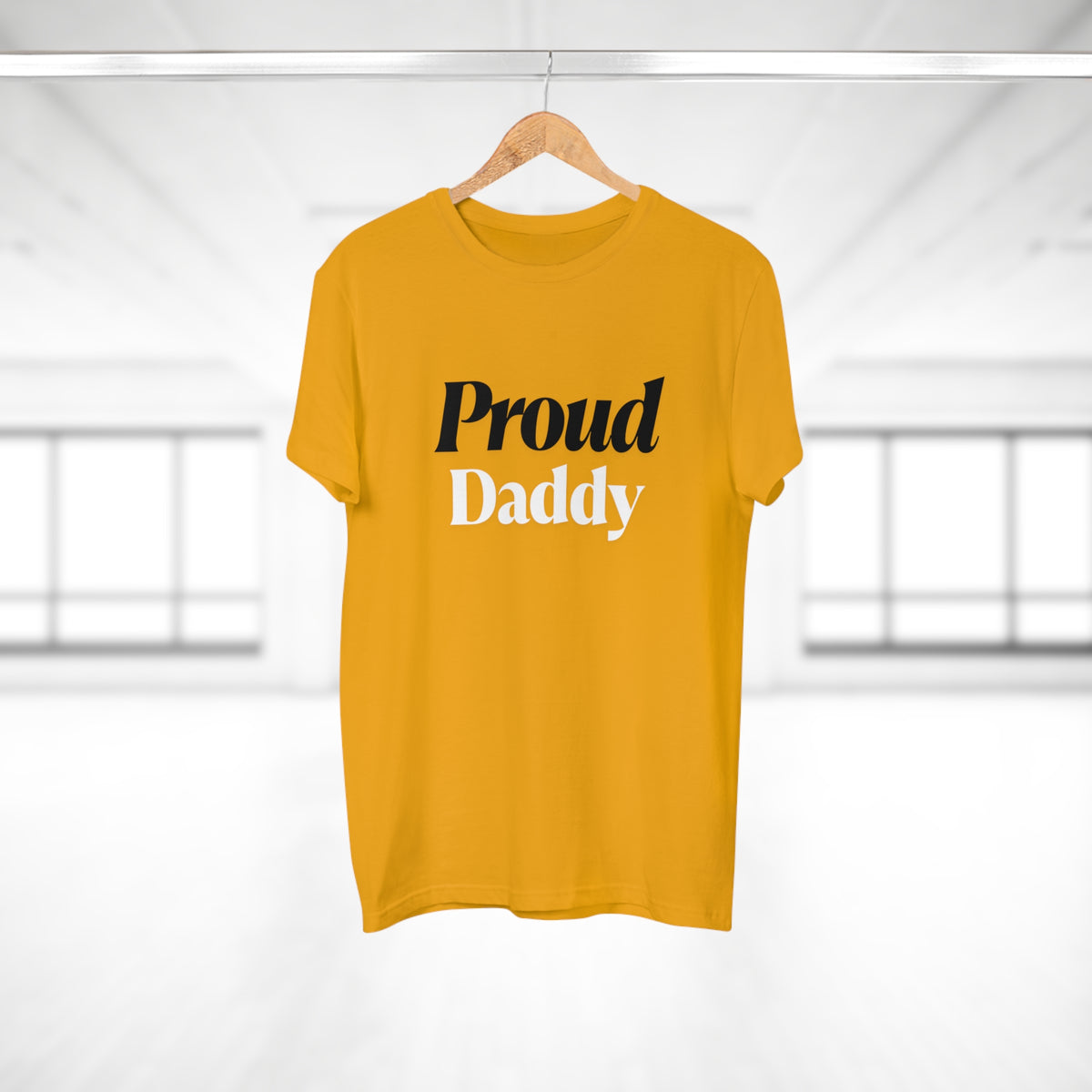 Proud Daddy T-Shirt — Bold Two-Tone Typography Tee for New & Expecting Dads