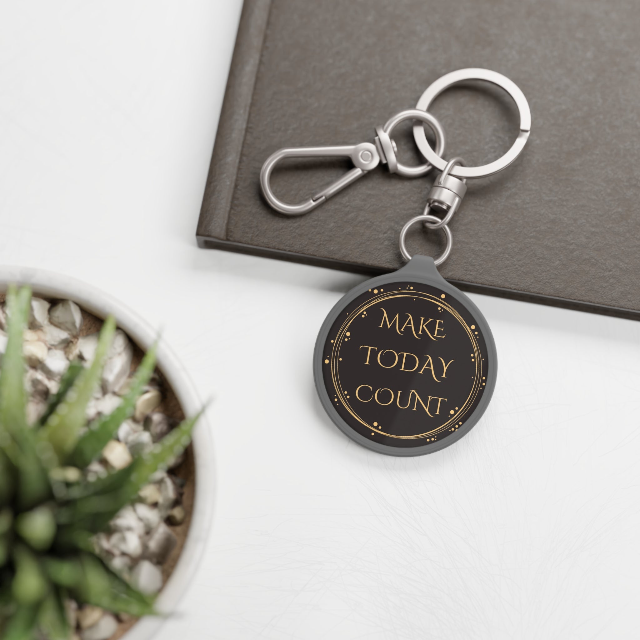 Inspirational Keyring Tag - "Make Today Count"