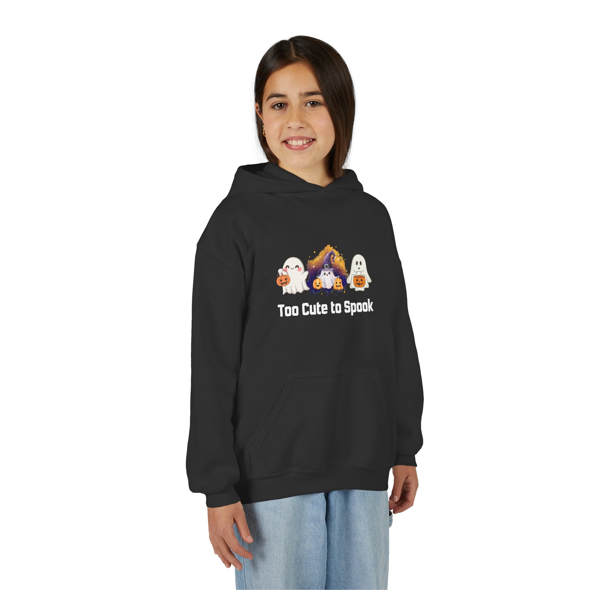 Kids Hoodie - Too Cute to Spook Halloween Design