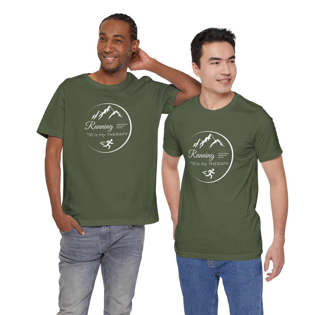 Running is My Therapy Unisex Jersey Tee - Perfect Gift for Runners