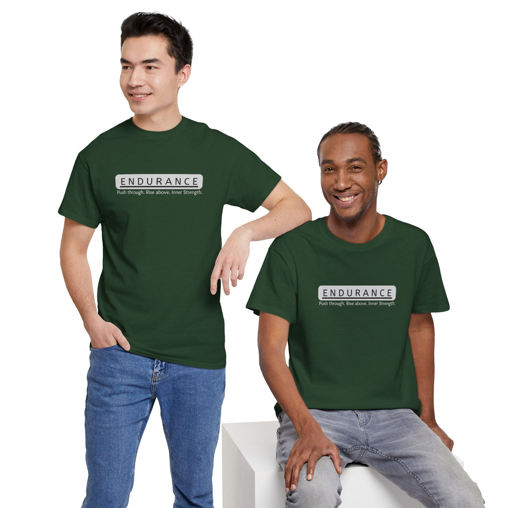 Inspirational Unisex Heavy Cotton Tee - 'Endurance' Motivational Shirt