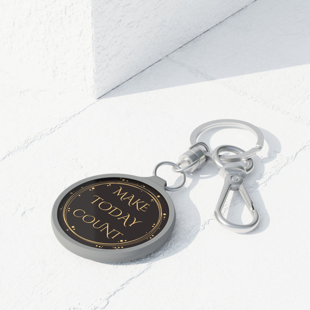 Inspirational Keyring Tag - "Make Today Count"