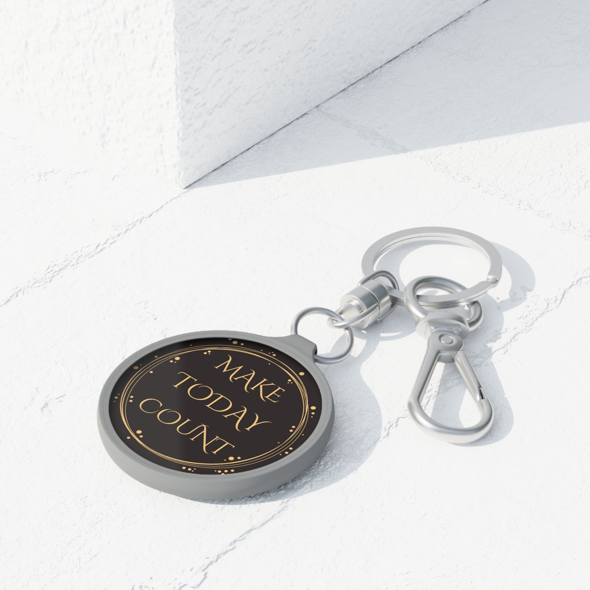 Inspirational Keyring Tag - "Make Today Count"