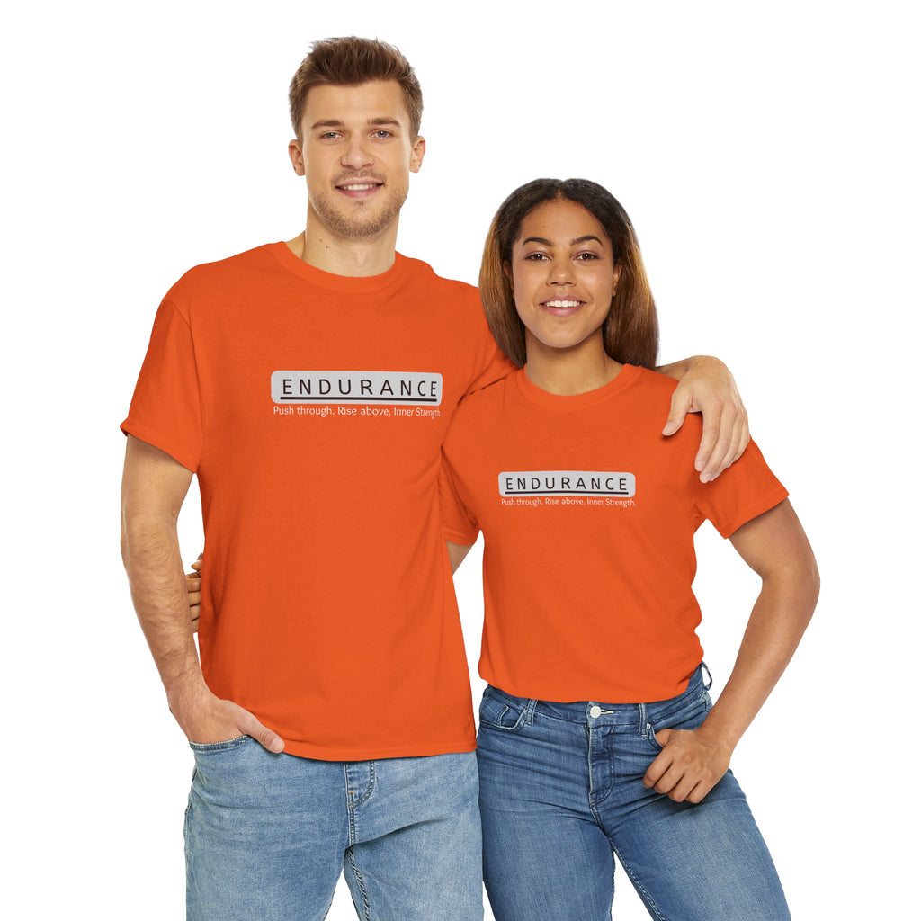 Inspirational Unisex Heavy Cotton Tee - 'Endurance' Motivational Shirt