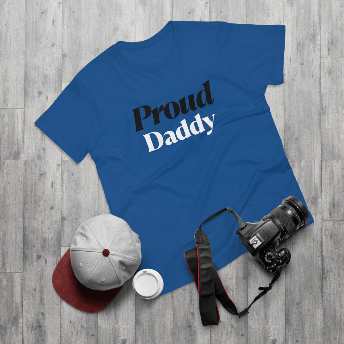 Proud Daddy T-Shirt — Bold Two-Tone Typography Tee for New & Expecting Dads