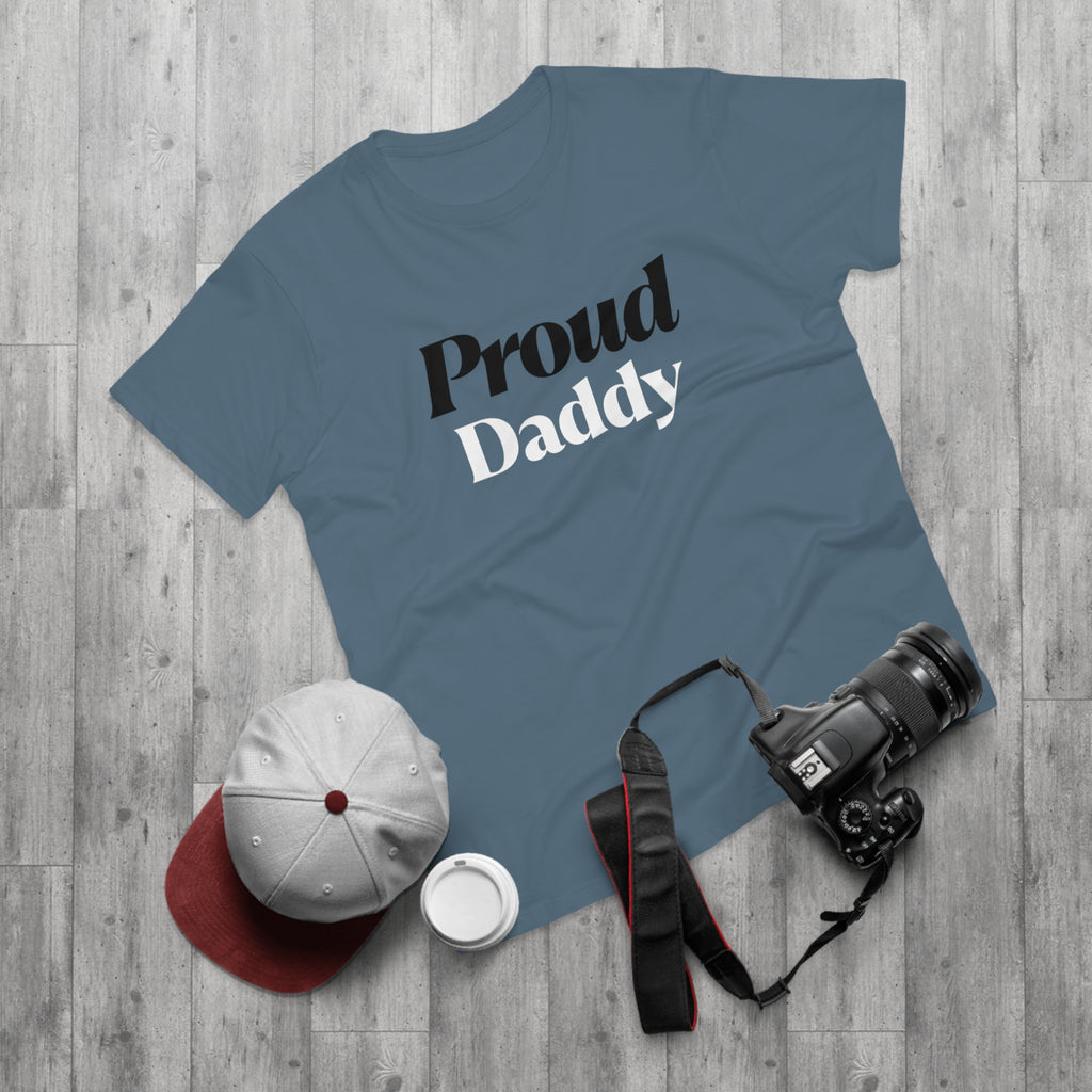 Proud Daddy T-Shirt — Bold Two-Tone Typography Tee for New & Expecting Dads
