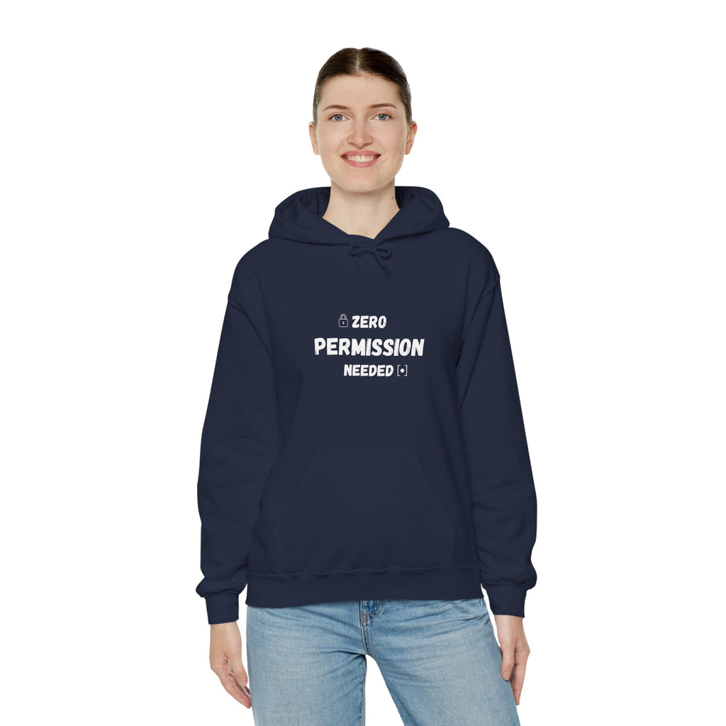 Zero Permission Needed Hoodie - Unisex Heavy Blend Sweatshirt