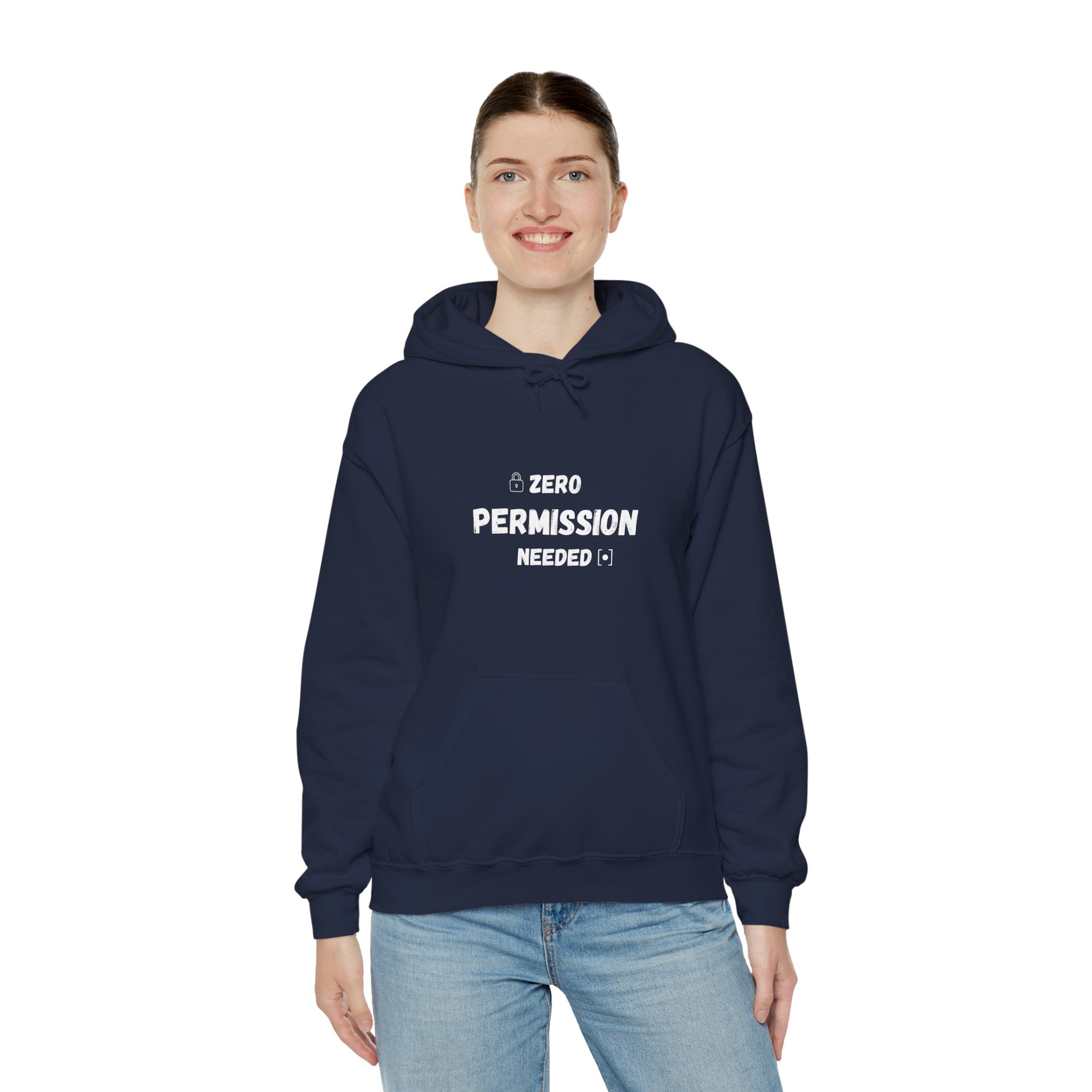 Zero Permission Needed Hoodie - Unisex Heavy Blend Sweatshirt