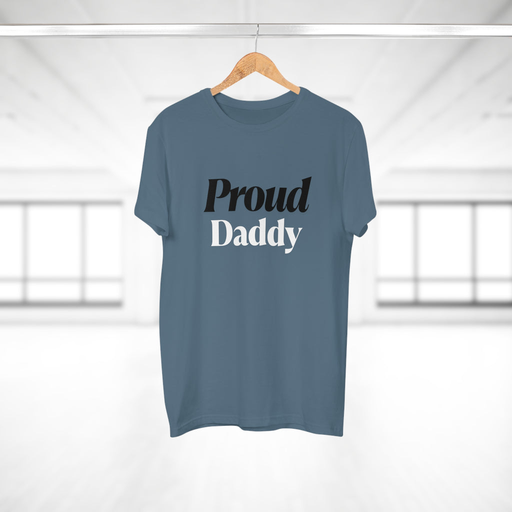Proud Daddy T-Shirt — Bold Two-Tone Typography Tee for New & Expecting Dads