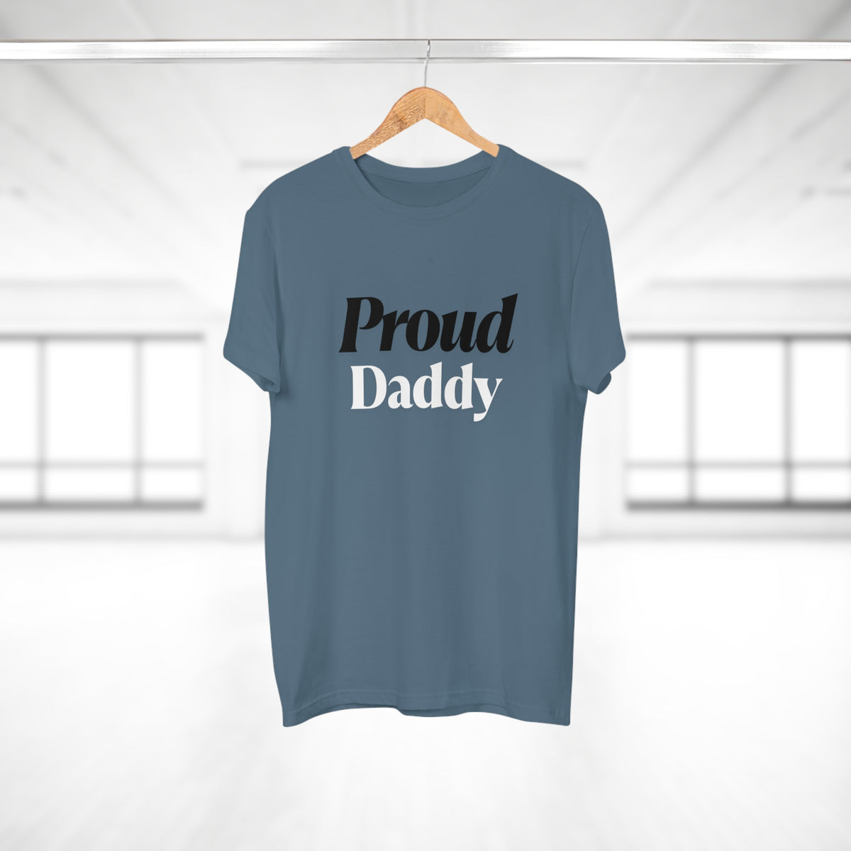 Proud Daddy T-Shirt — Bold Two-Tone Typography Tee for New & Expecting Dads