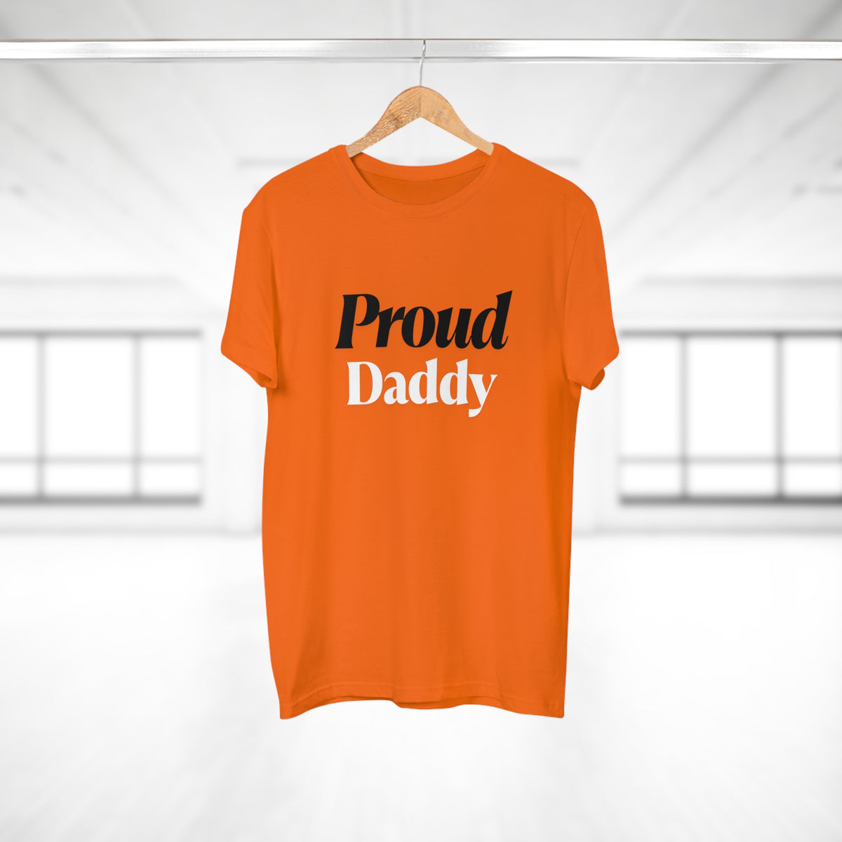 Proud Daddy T-Shirt — Bold Two-Tone Typography Tee for New & Expecting Dads