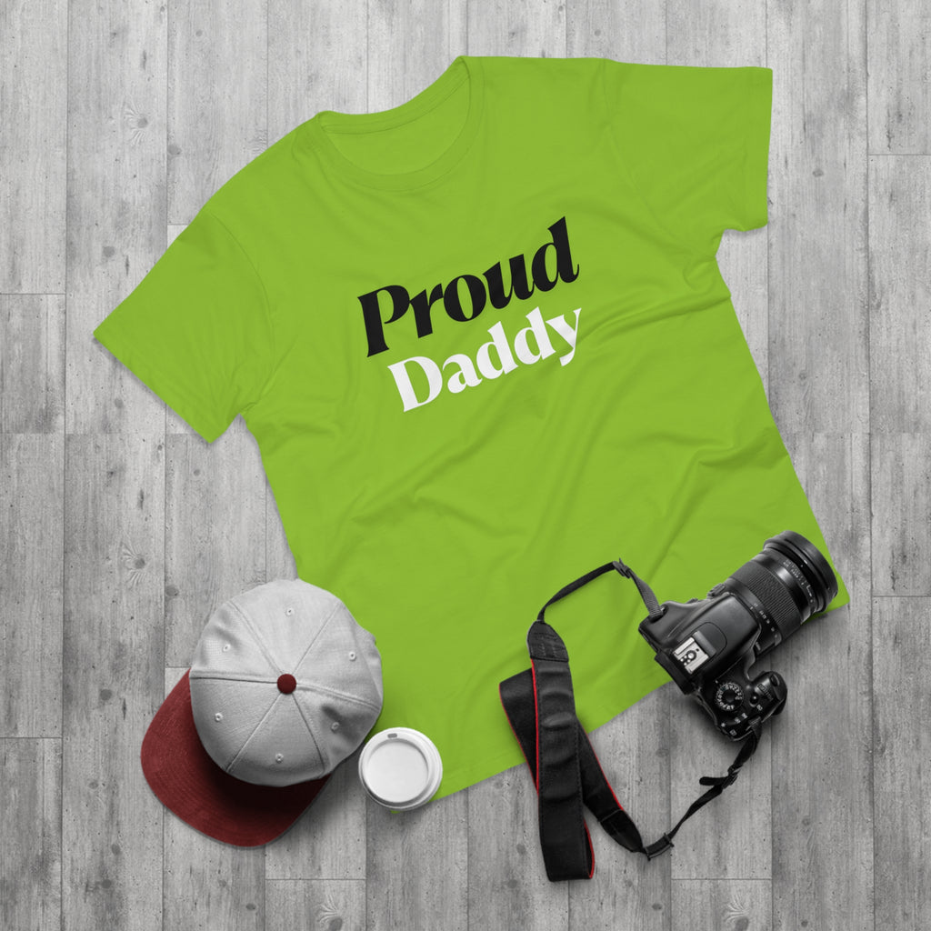 Proud Daddy T-Shirt — Bold Two-Tone Typography Tee for New & Expecting Dads