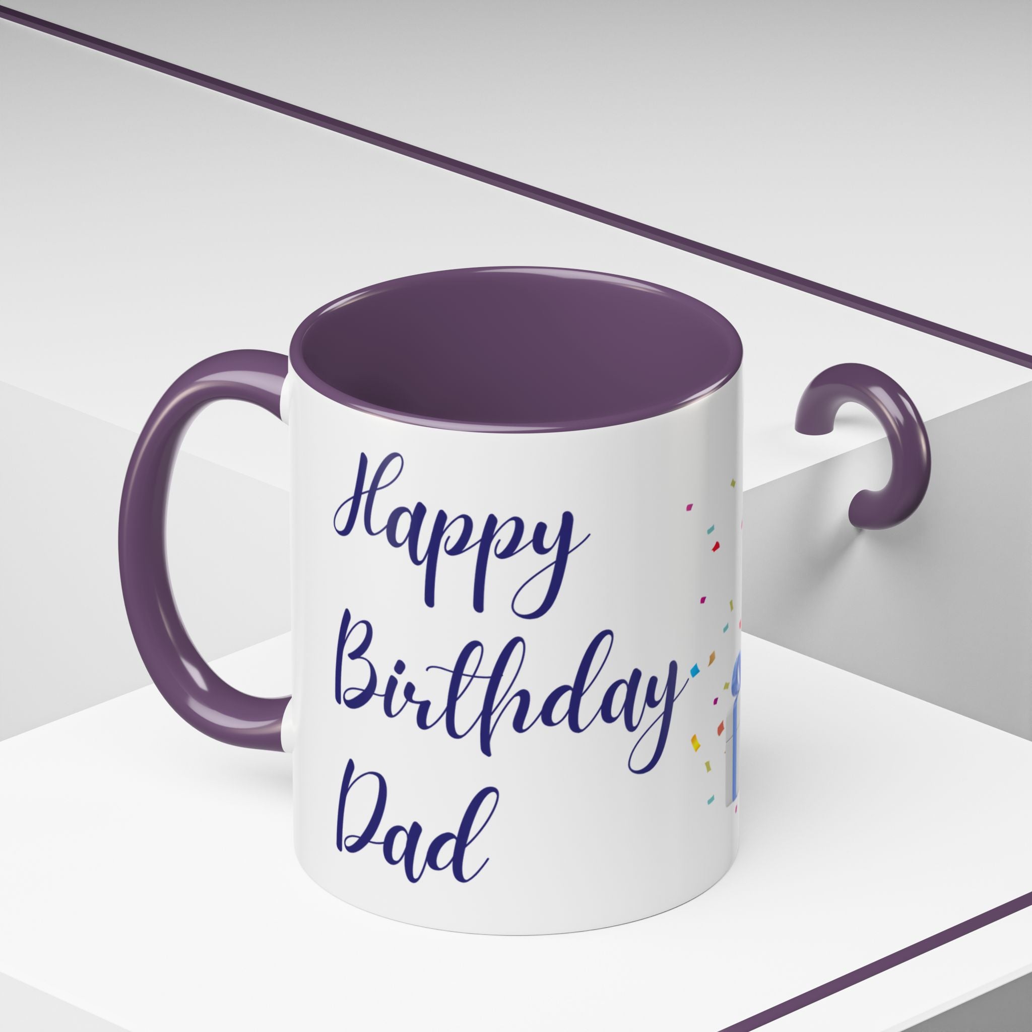 Happy Birthday Dad - Accent Coffee Mug