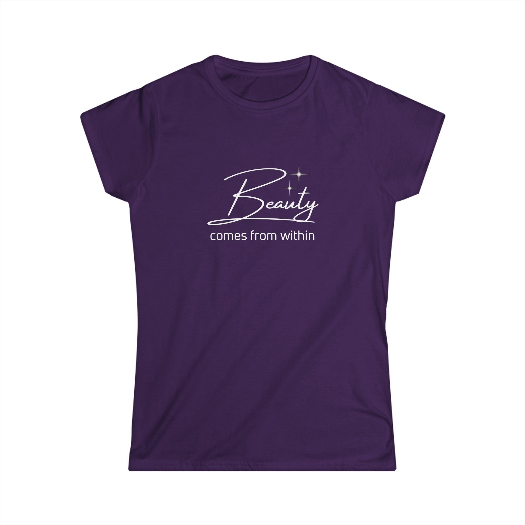 Inspirational Women's Softstyle Tee - "Beauty Comes From Within"