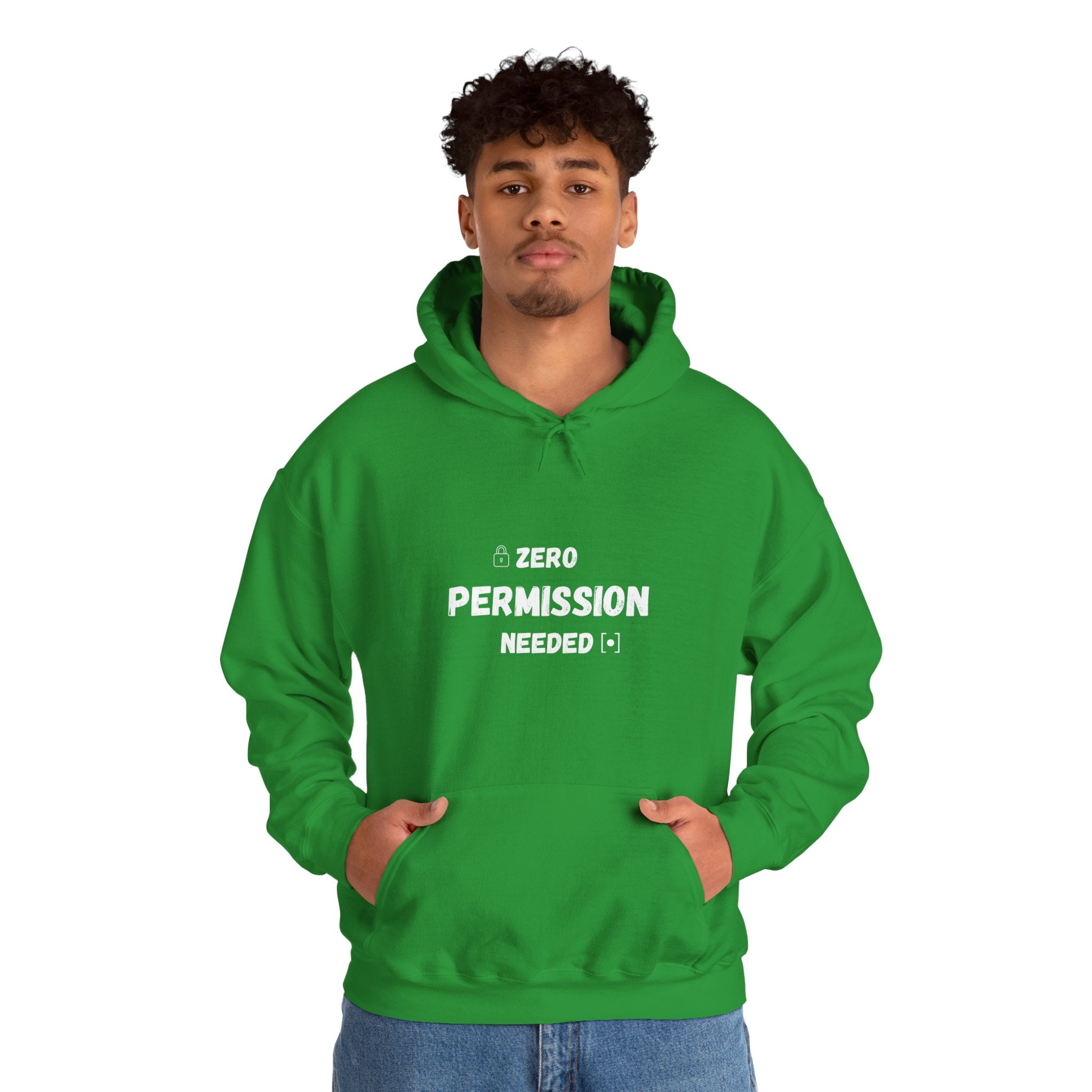 Zero Permission Needed Hoodie - Unisex Heavy Blend Sweatshirt
